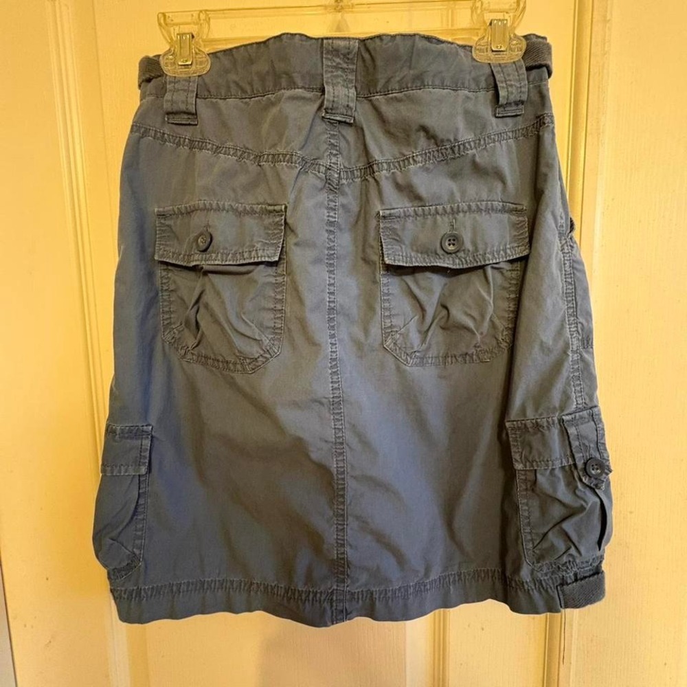 Gap blue cargo mini skirt with tie waist. Y2K Era - Picture 7 of 7